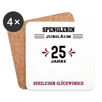 Tinsmith 25th anniversary 25th company anniversary - Coasters (set of 4) - white - Front