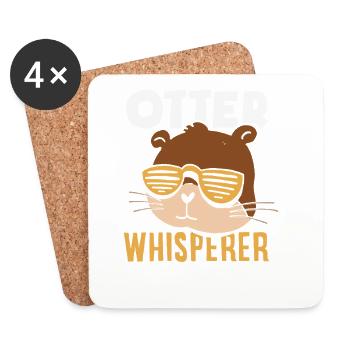 Seeotter-flüsterer - Untersetzer (4er-Set) - Weiß - Vorne