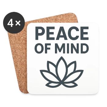 Frieden des Geistes Lotus - Dessous de verre (lot de 4) - blanc - Devant
