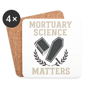 Cadavre Science Humour noir Mort Positif - Dessous de verre (lot de 4) - blanc - Devant