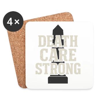 Cadavre Science Humour noir Mort Positif - Dessous de verre (lot de 4) - blanc - Devant