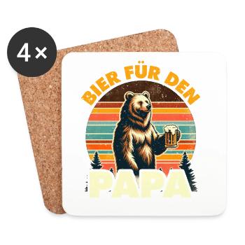Father-to-be BEER FOR DAD Funny - Coasters (set of 4) - white - Front
