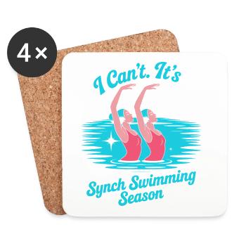 Synchronized swimming Artistic swimming Water sports - Coasters (set of 4) - white - Front