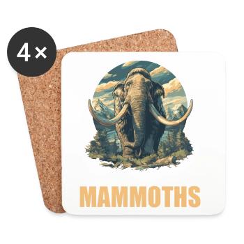 Mammuts Mammut - Untersetzer (4er-Set) - Weiß - Vorne
