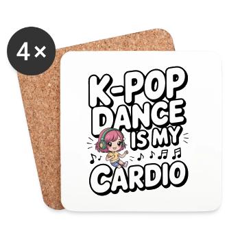 K-Pop Dance Funny Korea - Coasters (set of 4) - white - Front