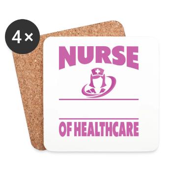 Funny Nurse Gifts Nursing Outfits - Coasters (set of 4) - white - Front
