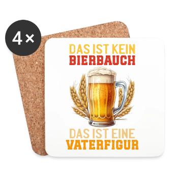 Father's Day THAT'S NOT A BEER BELLY THAT'S FATHER FIGURE - Coasters (set of 4) - white - Front