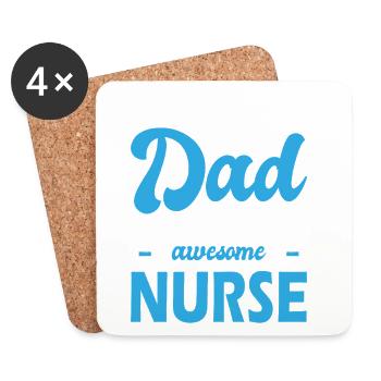Funny Nurse Gifts Nursing Outfits - Coasters (set of 4) - white - Front