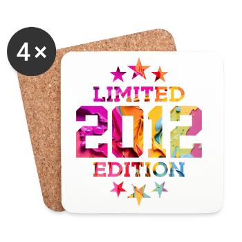 LIMITED EDITION 2012 14. GEBURTSTAG - Untersetzer (4er-Set) - Weiß - Vorne