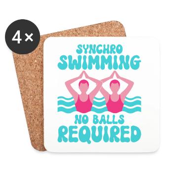 Natation synchronisée Natation artistique Sports nautiques - Dessous de verre (lot de 4) - blanc - Devant