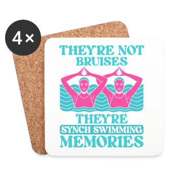 Synchronized swimming Artistic swimming Water sports - Coasters (set of 4) - white - Front