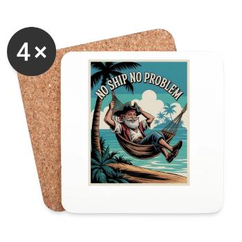 No Ship No Problem - Coasters (set of 4) - white - Front