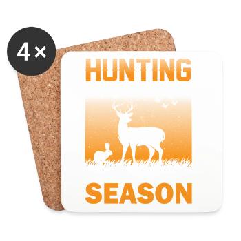 Hunter Gift Hunting Hunting Hunter Exam - Coasters (set of 4) - white - Front