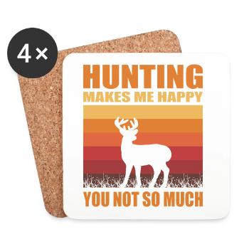Hunter Gifts Hunting Hunting Hunter Exam - Coasters (set of 4) - white - Front