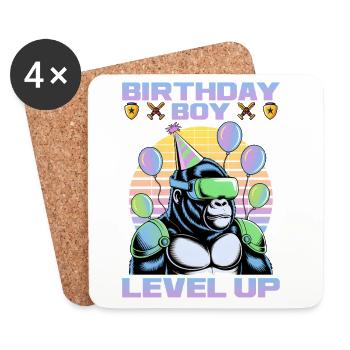 Birthday Gamer VR - Untersetzer (4er-Set) - Weiß - Vorne