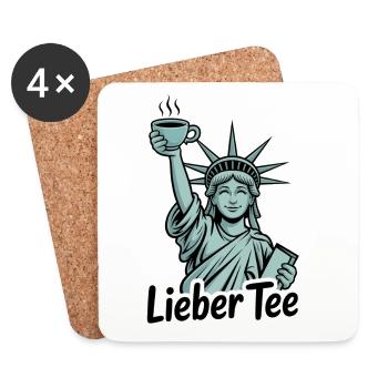 Statue de la Liberté Dear Tea - Dessous de verre (lot de 4) - blanc - Devant