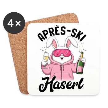 Apres Ski Haserl - Untersetzer (4er-Set) - Weiß - Vorne