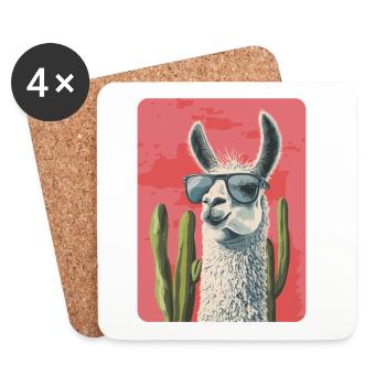 lama - Coasters (set of 4) - white - Front