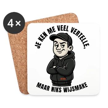 Vous me connaissez beaucoup, mais ne me trompez pas - Dessous de verre (lot de 4) - blanc - Devant