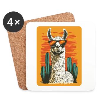 lama - Coasters (set of 4) - white - Front