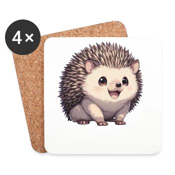 Igel - Untersetzer (4er-Set) - Weiß - Vorne