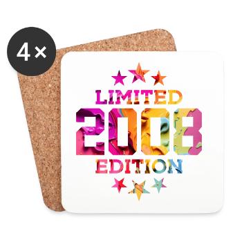 LIMITED EDITION 2008 18TH BIRTHDAY - Coasters (set of 4) - white - Front
