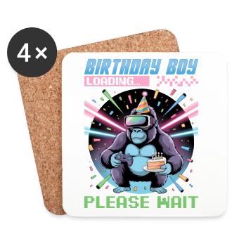 Birthday Gamer VR - Untersetzer (4er-Set) - Weiß - Vorne