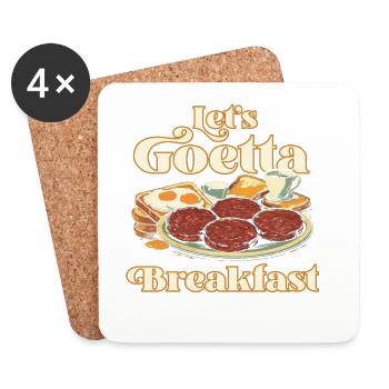 Goetta Wurst Let's Goetta Breakfast - Untersetzer (4er-Set) - Weiß - Vorne