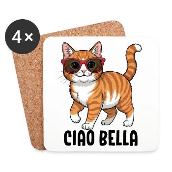 Ciao Bella - Coasters (set of 4) - white - Front