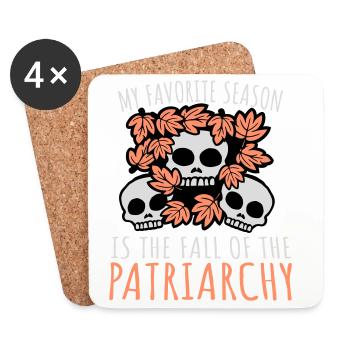 My Favorite Season Is The Fall Of The Patriarchy - Coasters (set of 4) - white - Front