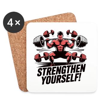 Beast Lift Renforcez-vous - Dessous de verre (lot de 4) - blanc - Devant