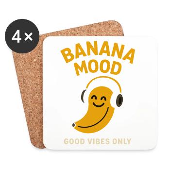 Banana Mood  - Untersetzer (4er-Set) - Weiß - Vorne