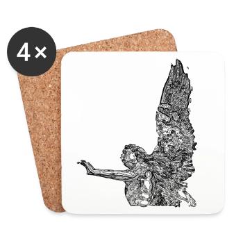 Angel - Coasters (set of 4) - white - Front