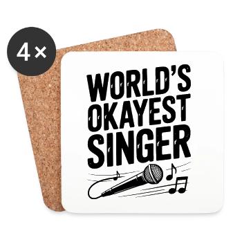 Le chanteur le plus correct du monde - Dessous de verre (lot de 4) - blanc - Devant
