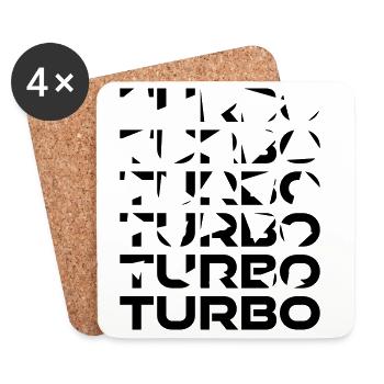 Mosaïque turbo - Dessous de verre (lot de 4) - blanc - Devant