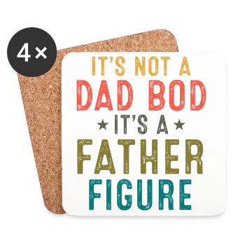 Figure paternelle : Pas un papa - Dessous de verre (lot de 4) - blanc - Devant