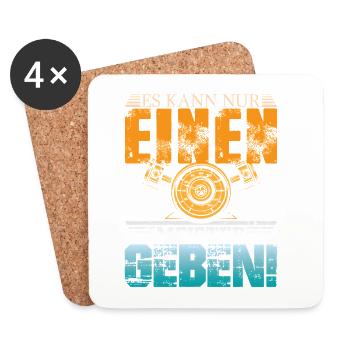 Auto Tuner Tuning Kfz Werkstatt Mechaniker Spruch - Coasters (set of 4) - white - Front