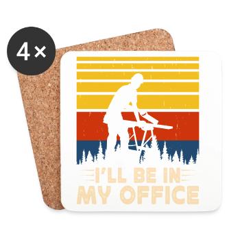 Arborist Woodworker Woodworker Gift - Coasters (set of 4) - white - Front
