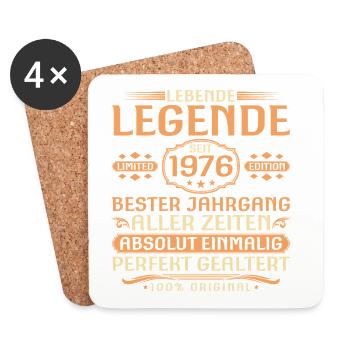 50ème Anniversaire - Légende depuis 1976 Millésime - Dessous de verre (lot de 4) - blanc - Devant