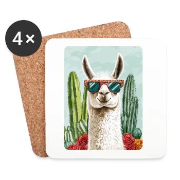 lama - Coasters (set of 4) - white - Front
