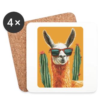 lama - Coasters (set of 4) - white - Front