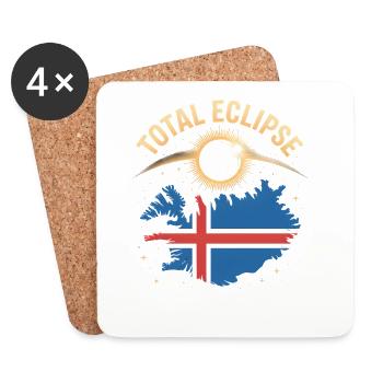 Total Solar Eclipse Iceland 2026 - Coasters (set of 4) - white - Front