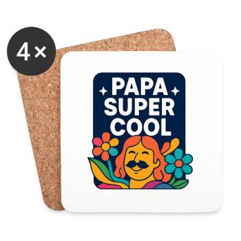 Super Cool Dad - Father's Day - Birthday - Coasters (set of 4) - white - Front