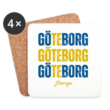 Göteborg, Suède, fier Suédois - Dessous de verre (lot de 4) - blanc - Devant