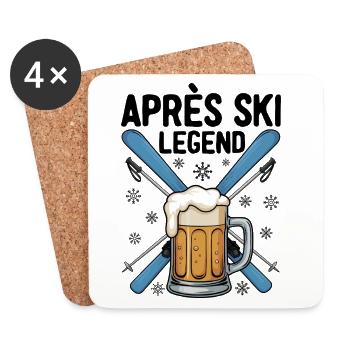 Après Ski Legend - Coasters (set of 4) - white - Front