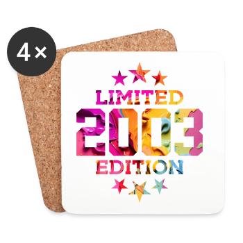 ÉDITION LIMITÉE 23E ANNIVERSAIRE 2003 - Dessous de verre (lot de 4) - blanc - Devant