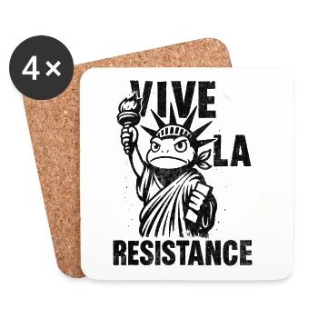 Vive La Resistance Silhouette Tee - Coasters (set of 4) - white - Front