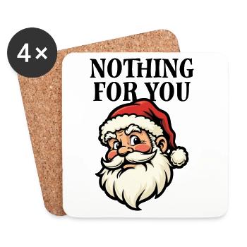 Rien pour vous - Père Noël - Dessous de verre (lot de 4) - blanc - Devant