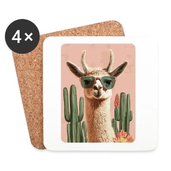 lama - Coasters (set of 4) - white - Front