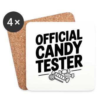 Official Candy Tester - Coasters (set of 4) - white - Front